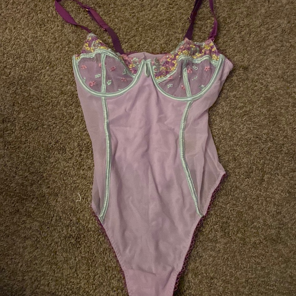 Embroidered floral lingerie